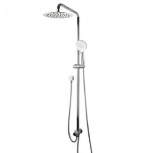 Aqua 10" Round Chrome Shower Station Top/Bottom Inlet